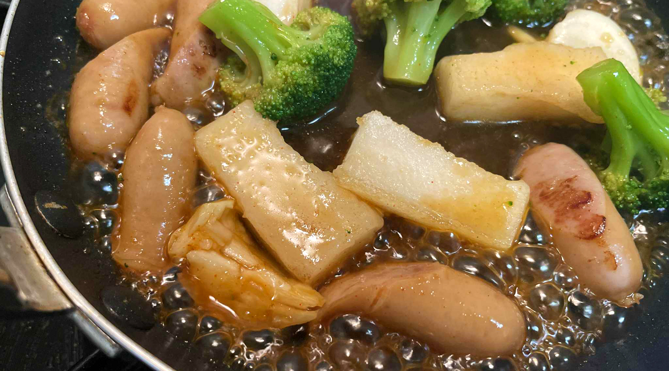 korean_style_sausage_and_mochi_done